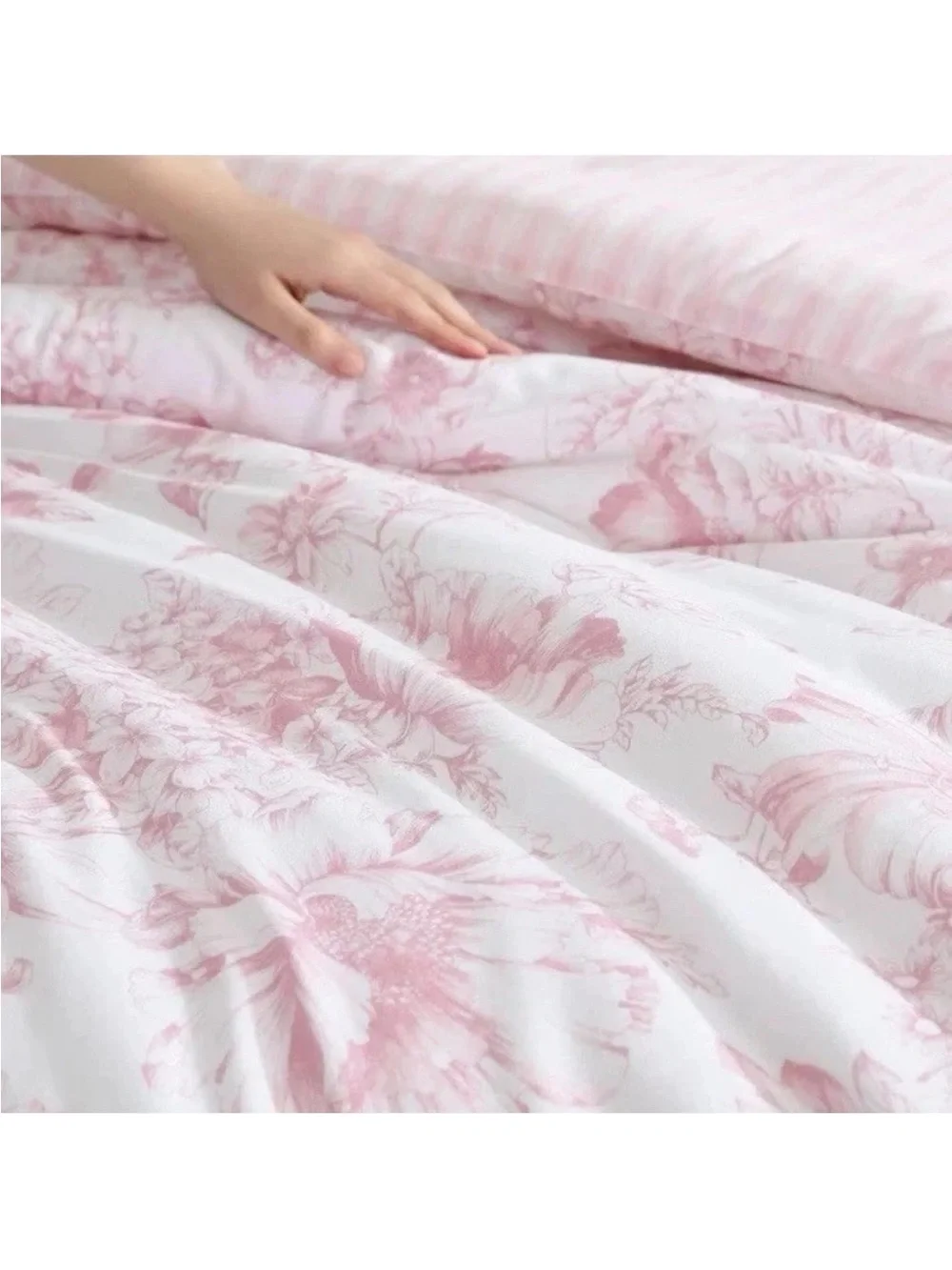 Laura Ashley Delphine Twin XL Pink Floral Reversible Comforter Set 2pc NWT